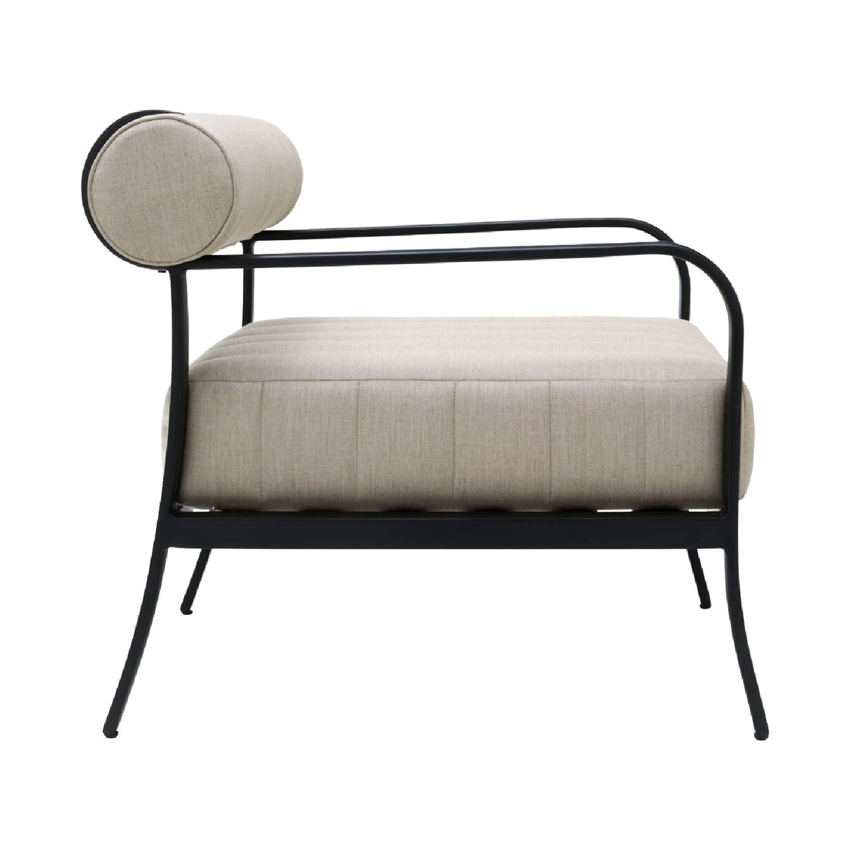 Modern European furniture - Black Aluminum Outdoor Accent Chair - www.oroa.com