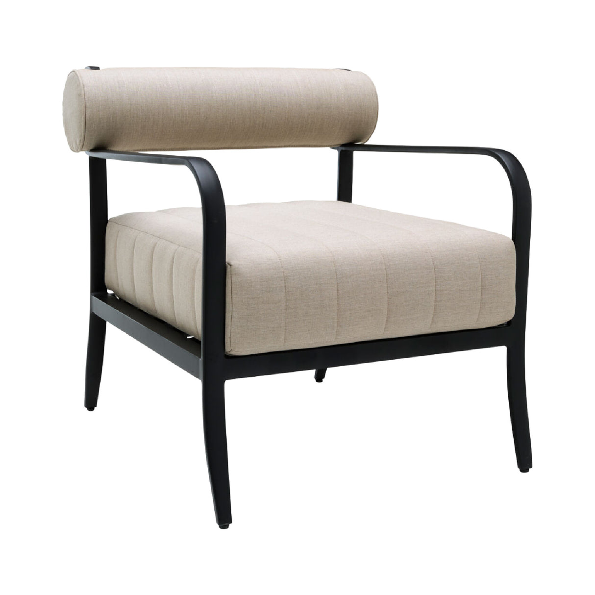 Modern European furniture - Black Aluminum Outdoor Accent Chair - www.oroa.com
