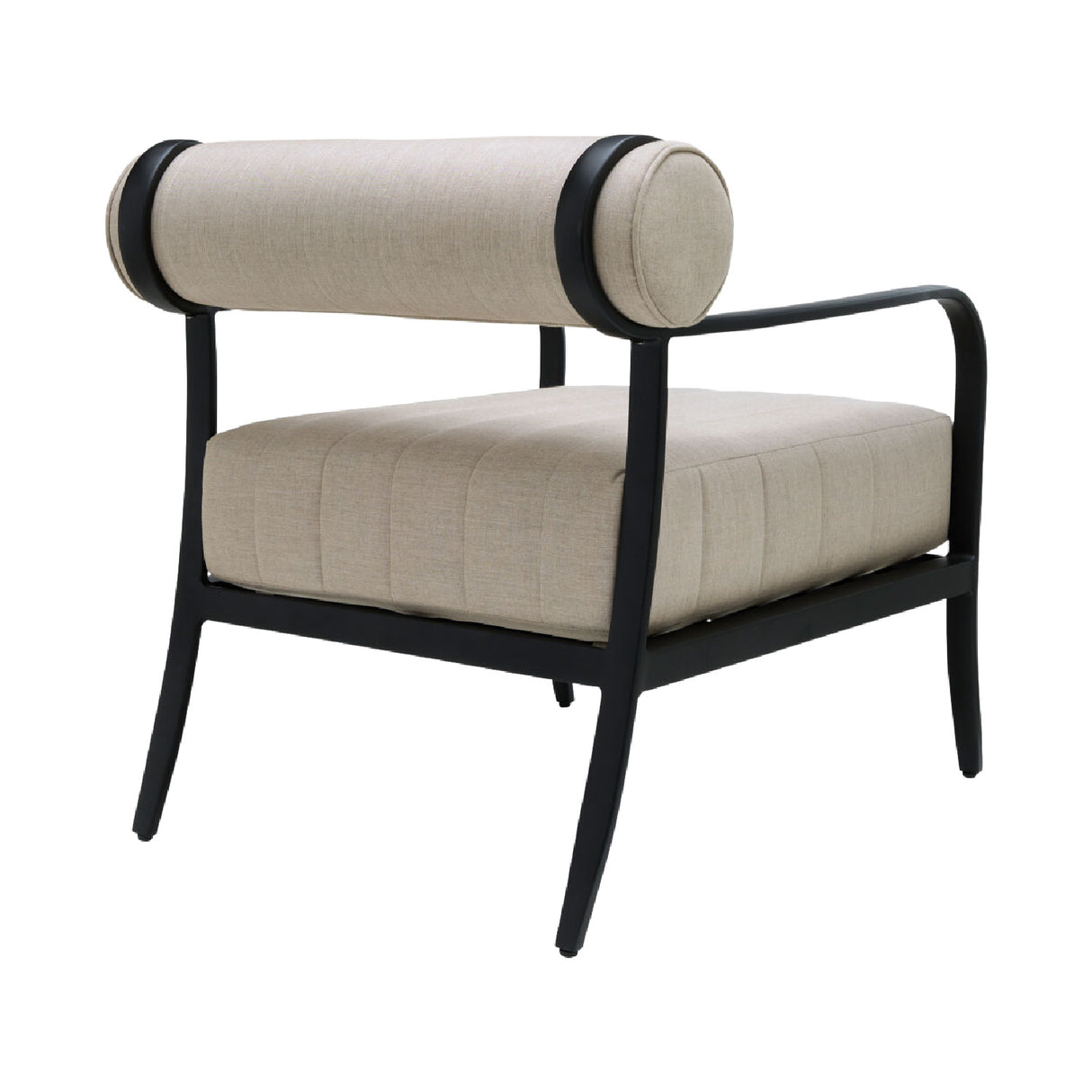 Modern European furniture - Black Aluminum Outdoor Accent Chair - www.oroa.com