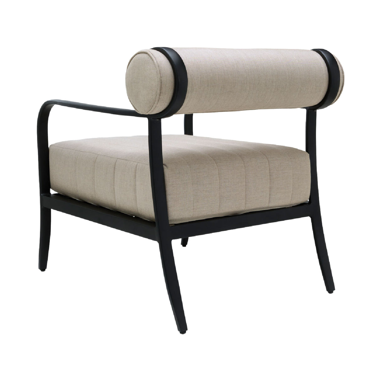 Modern European furniture - Black Aluminum Outdoor Accent Chair - www.oroa.com