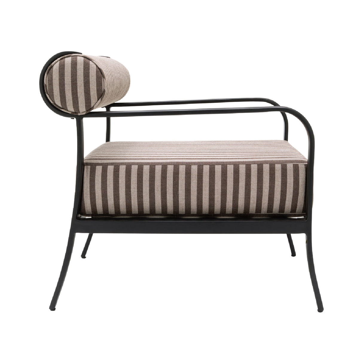 Modern European furniture - Black Aluminum Outdoor Accent Chair - www.oroa.com