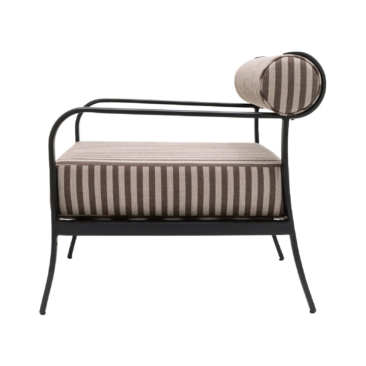 Modern European furniture - Black Aluminum Outdoor Accent Chair - www.oroa.com