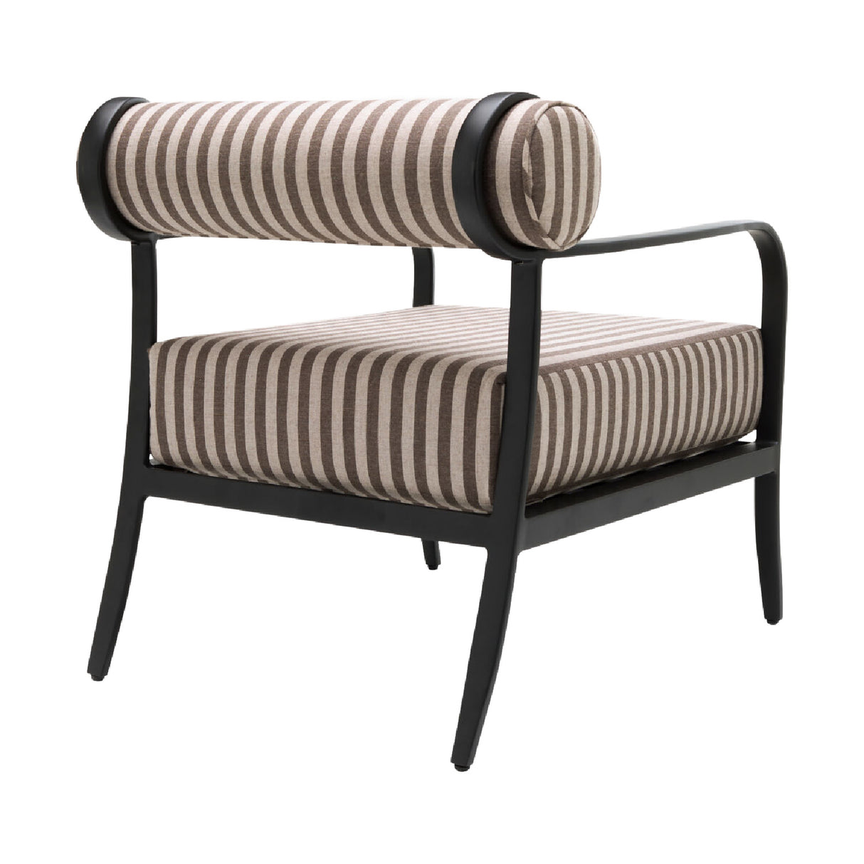 Modern European furniture - Black Aluminum Outdoor Accent Chair - www.oroa.com