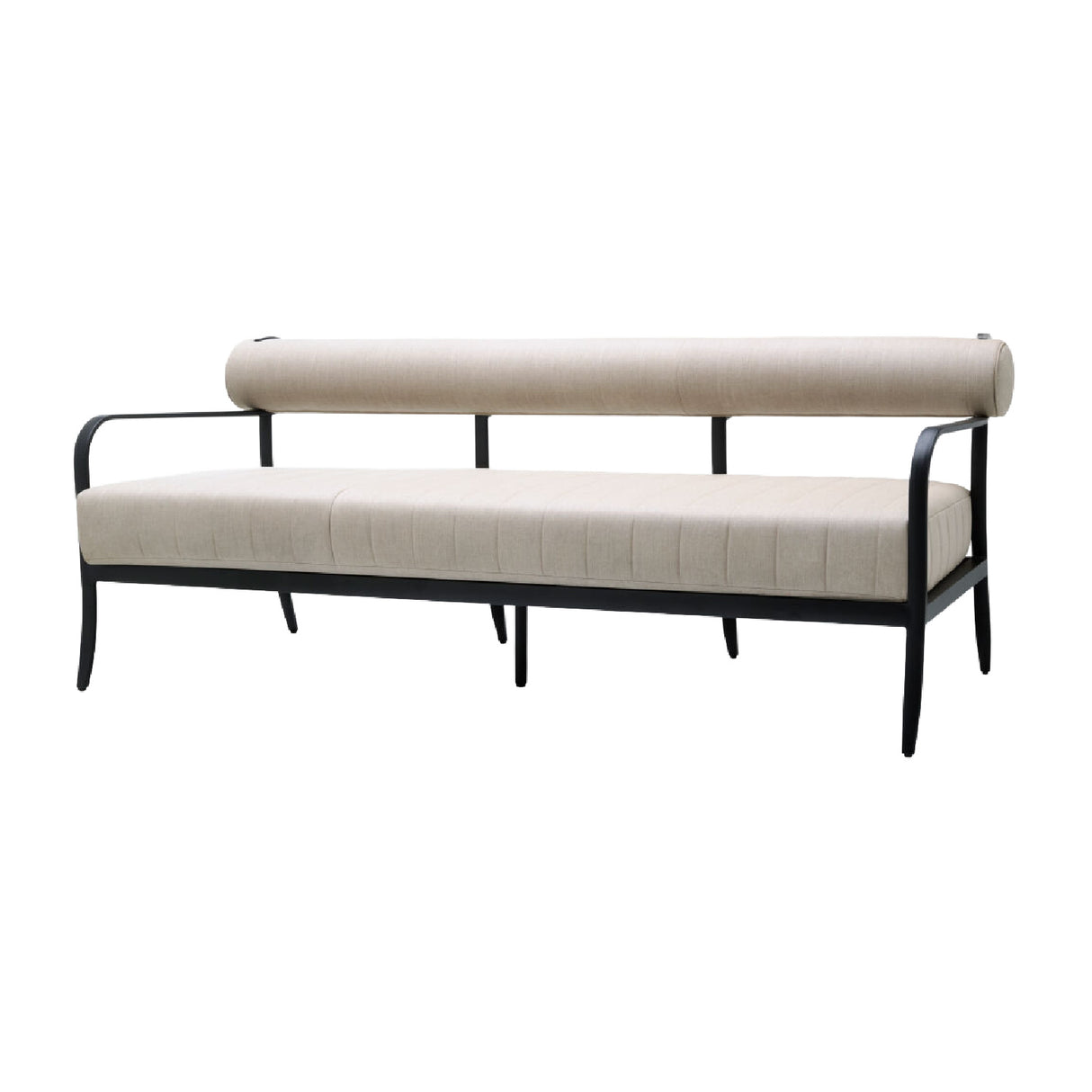 Modern European furniture - Black Aluminum Outdoor Sofa - www.oroa.com