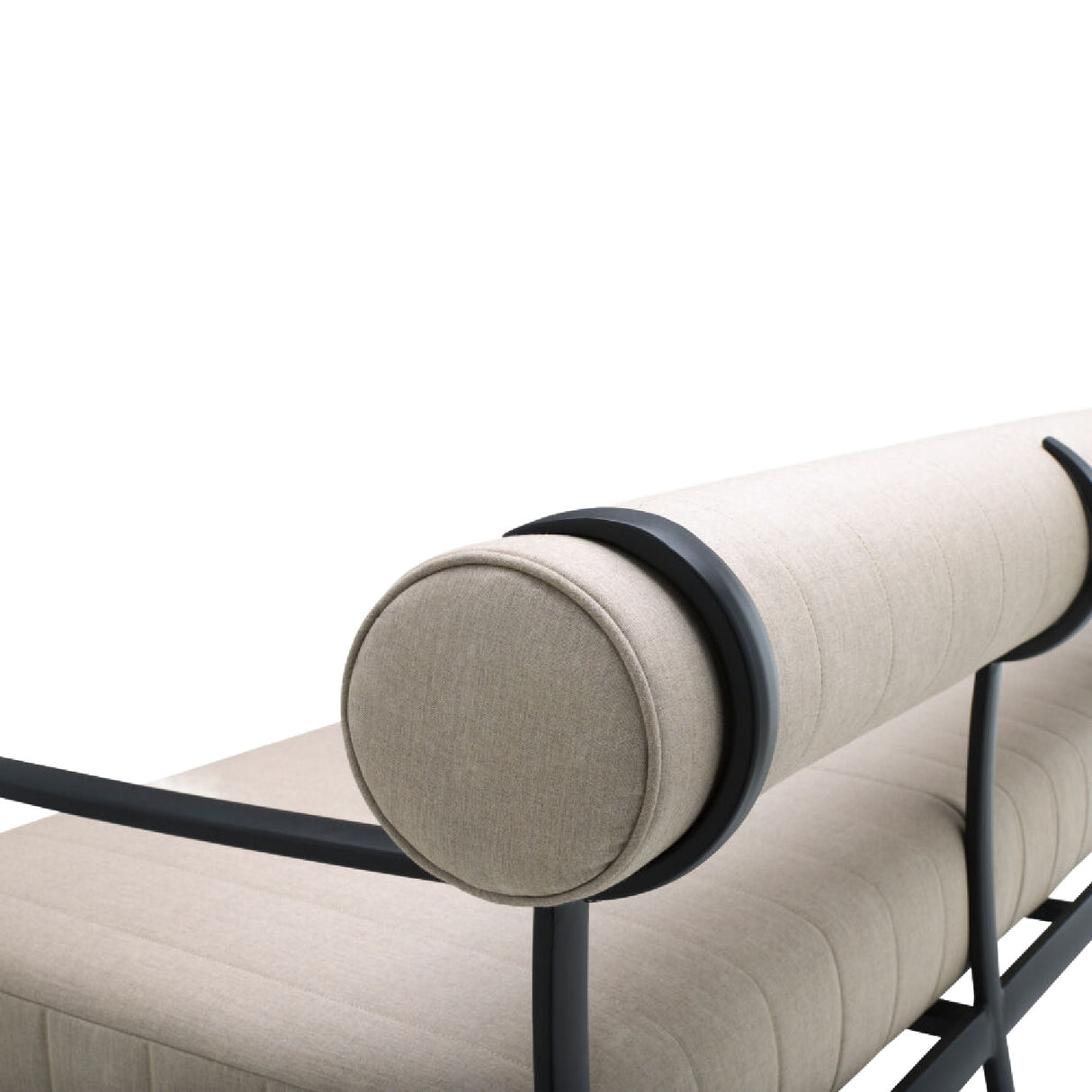 Modern European furniture - Black Aluminum Outdoor Sofa - www.oroa.com
