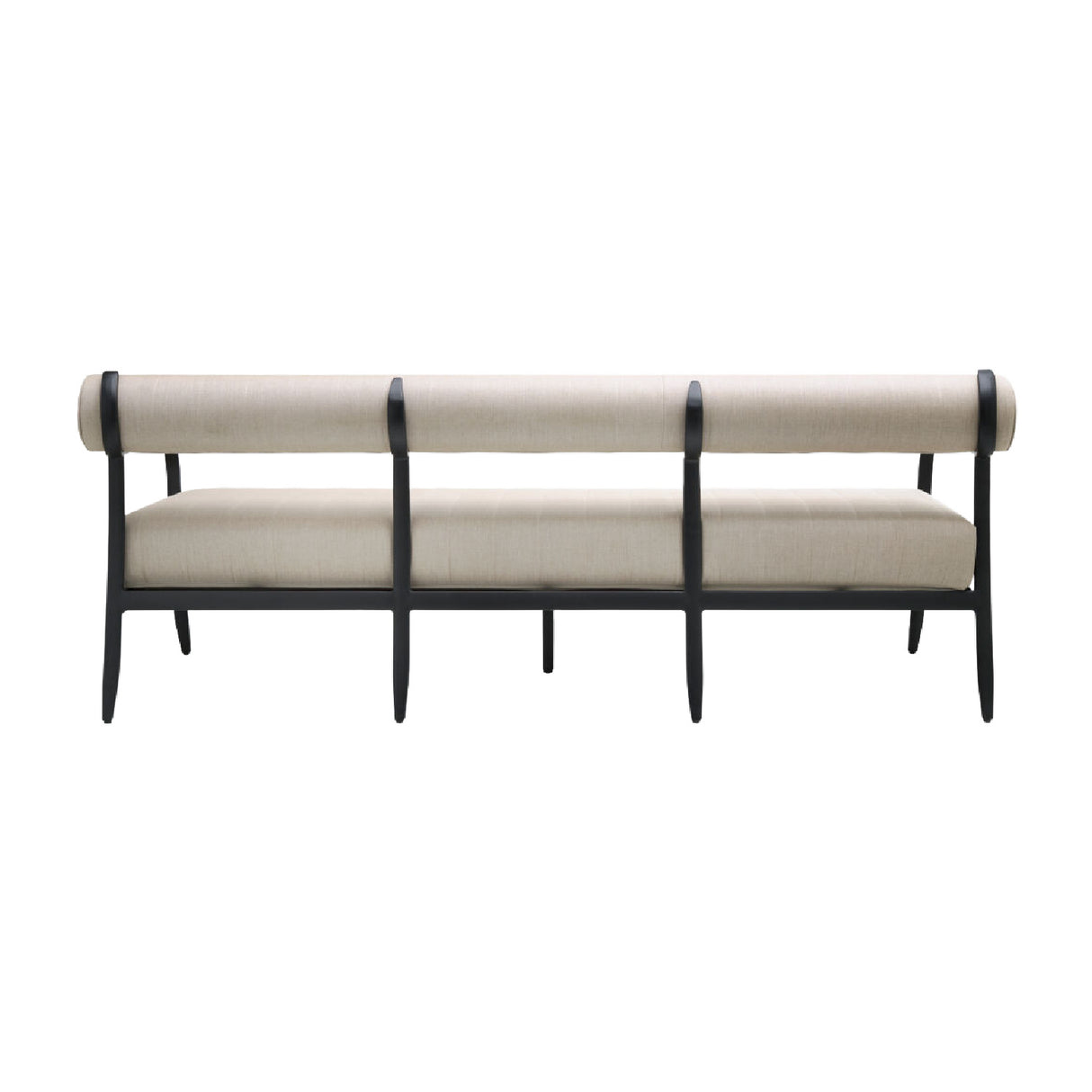 Modern European furniture - Black Aluminum Outdoor Sofa - www.oroa.com