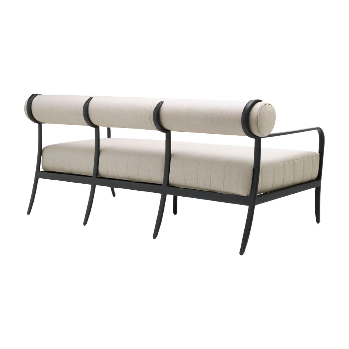 Modern European furniture - Black Aluminum Outdoor Sofa - www.oroa.com