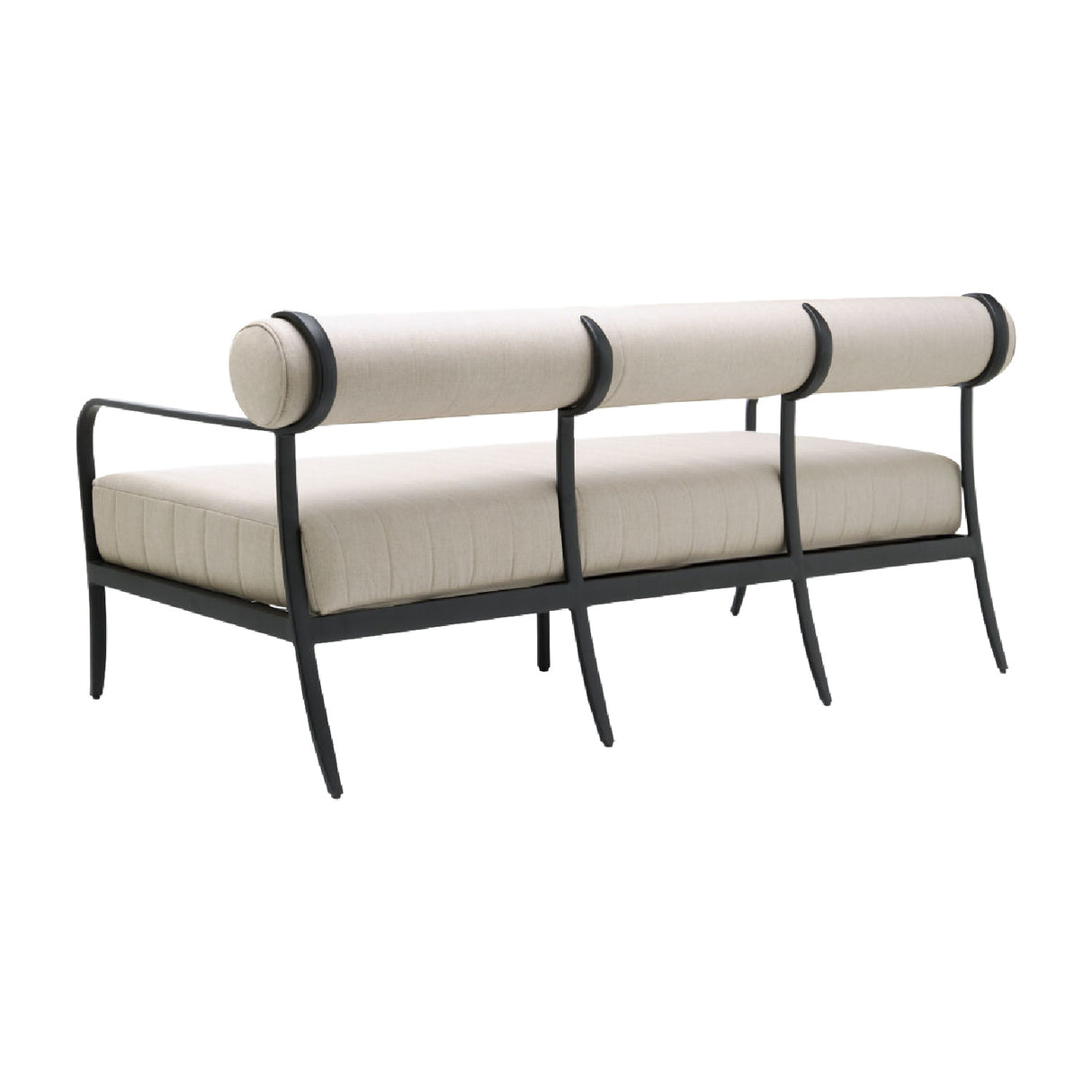 Modern European furniture - Black Aluminum Outdoor Sofa - www.oroa.com