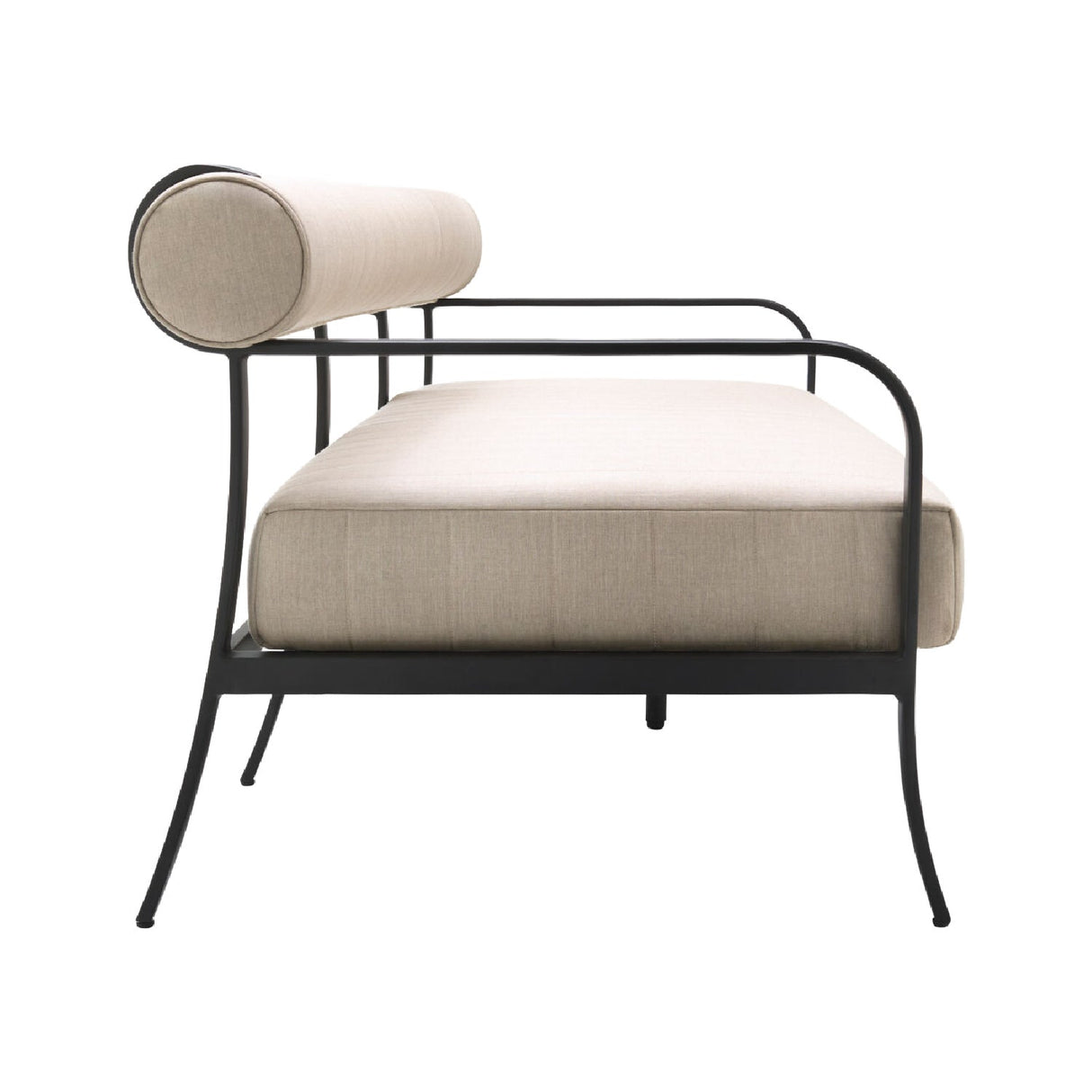 Modern European furniture - Black Aluminum Outdoor Sofa - www.oroa.com