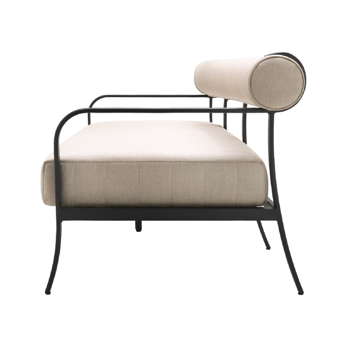 Modern European furniture - Black Aluminum Outdoor Sofa - www.oroa.com