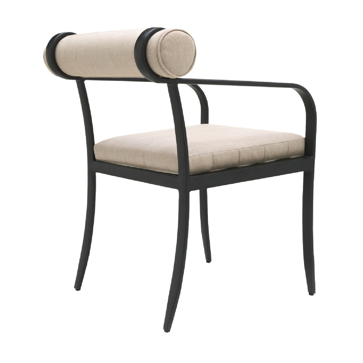 Modern European furniture - Black Aluminum Outdoor Dining Chair - www.oroa.com