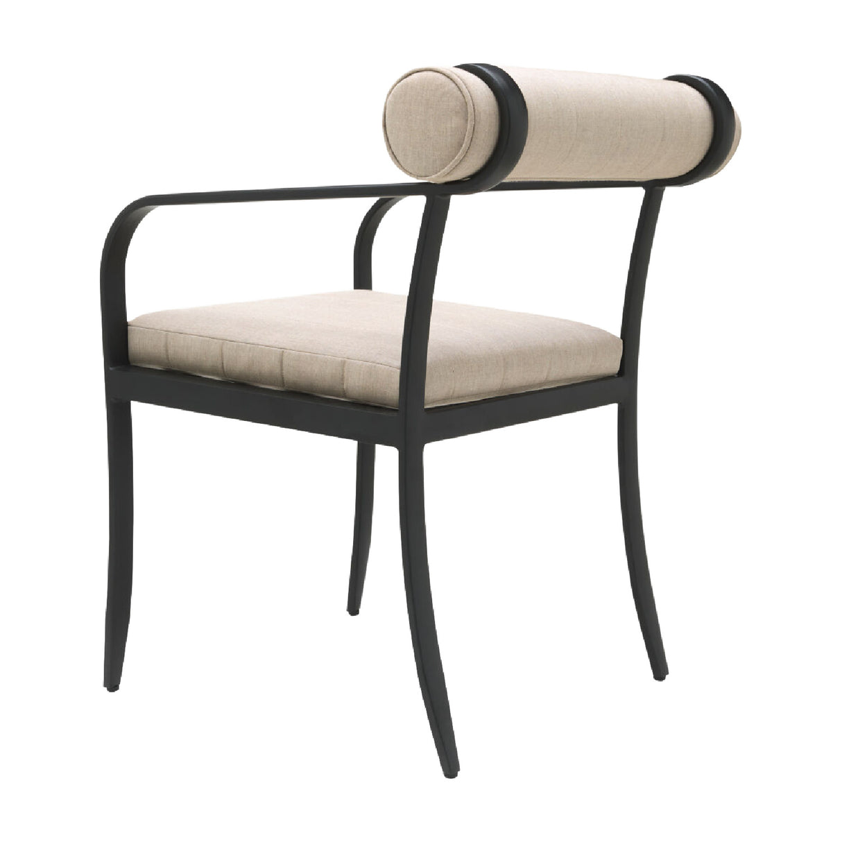 Modern European furniture - Black Aluminum Outdoor Dining Chair - www.oroa.com