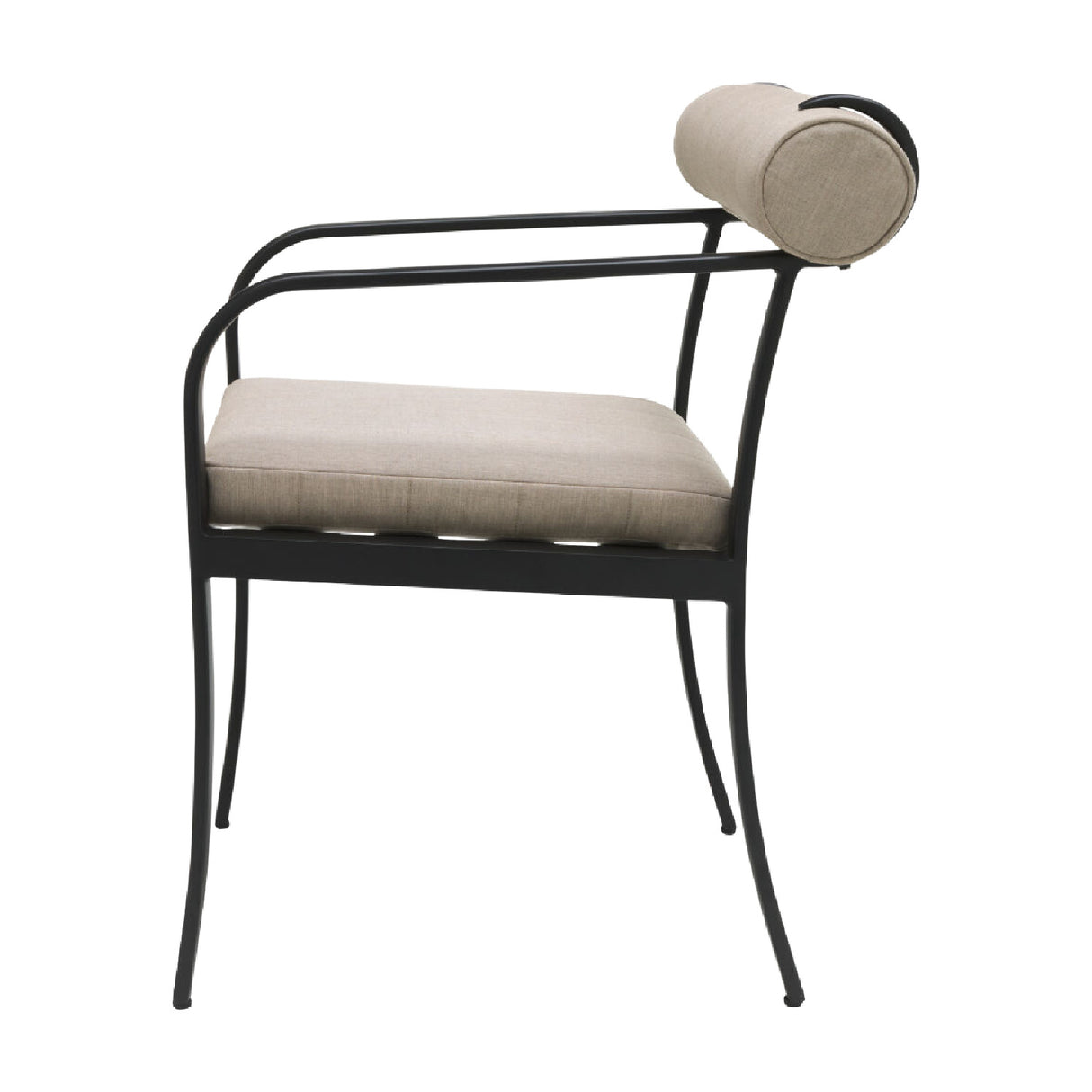 Modern European furniture - Black Aluminum Outdoor Dining Chair - www.oroa.com