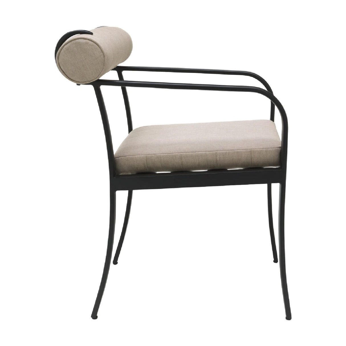 Modern European furniture - Black Aluminum Outdoor Dining Chair - www.oroa.com