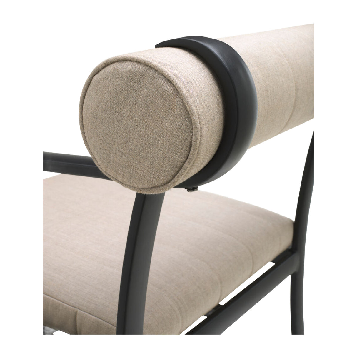 Modern European furniture - Black Aluminum Outdoor Dining Chair - www.oroa.com