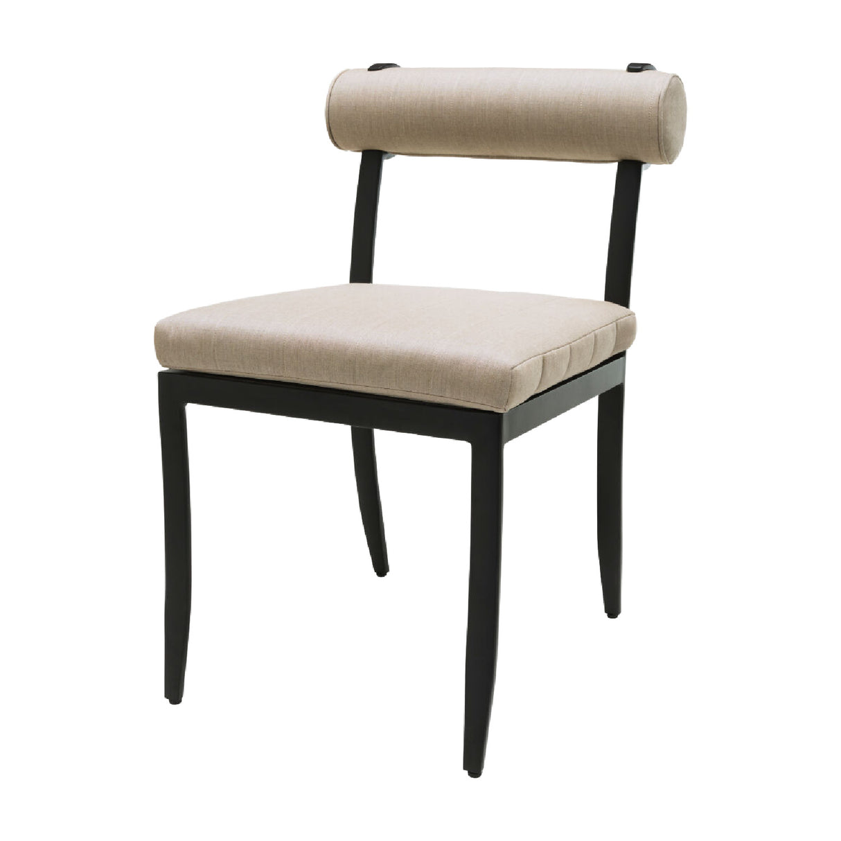 Modern European furniture - Black Aluminum Outdoor Dining Chairs (2) - www.oroa.com