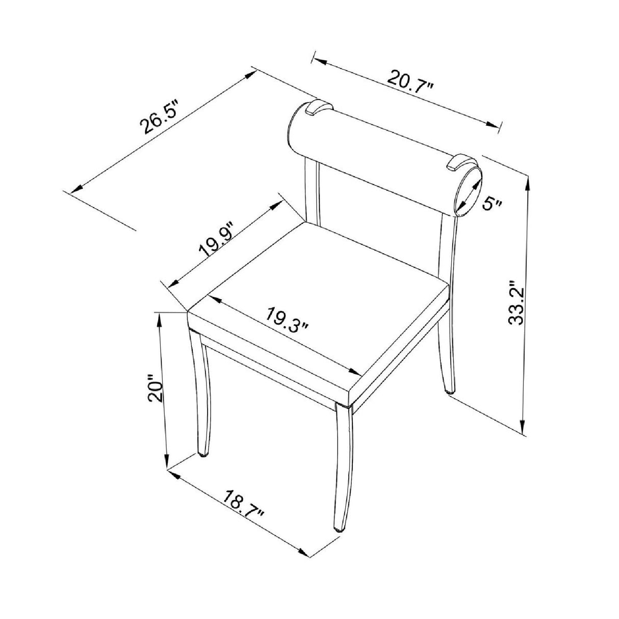 Modern European furniture - Black Aluminum Outdoor Dining Chairs (2) - www.oroa.com