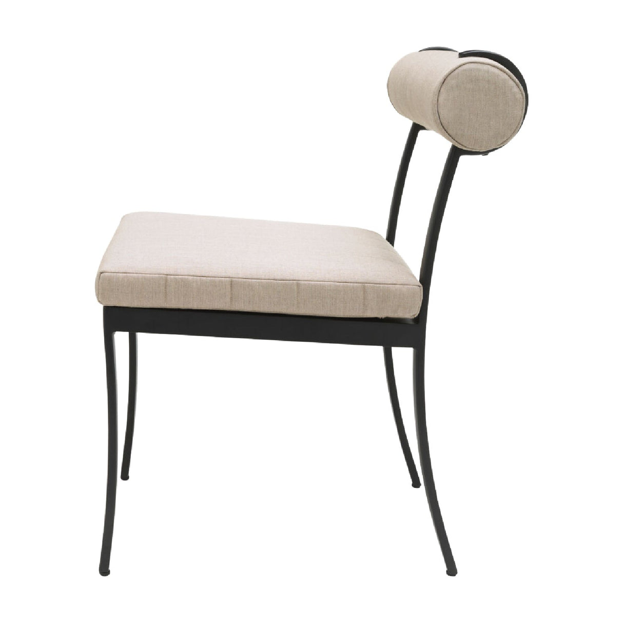 Modern European furniture - Black Aluminum Outdoor Dining Chairs (2) - www.oroa.com