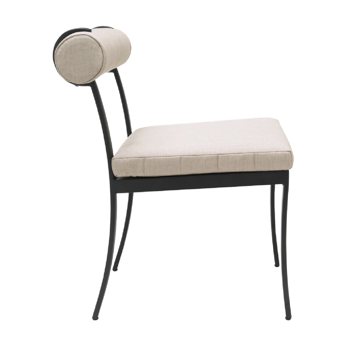 Modern European furniture - Black Aluminum Outdoor Dining Chairs (2) - www.oroa.com