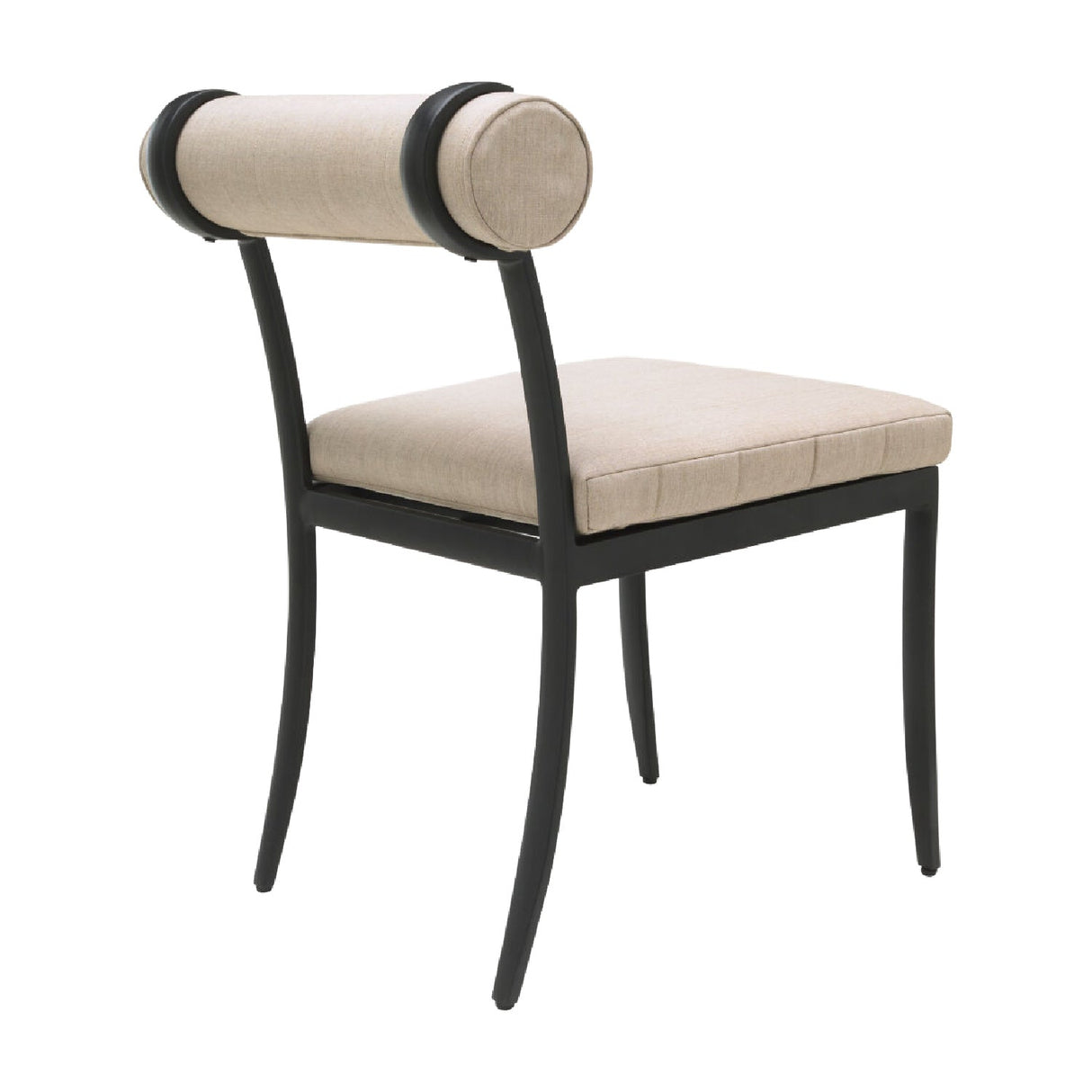 Modern European furniture - Black Aluminum Outdoor Dining Chairs (2) - www.oroa.com