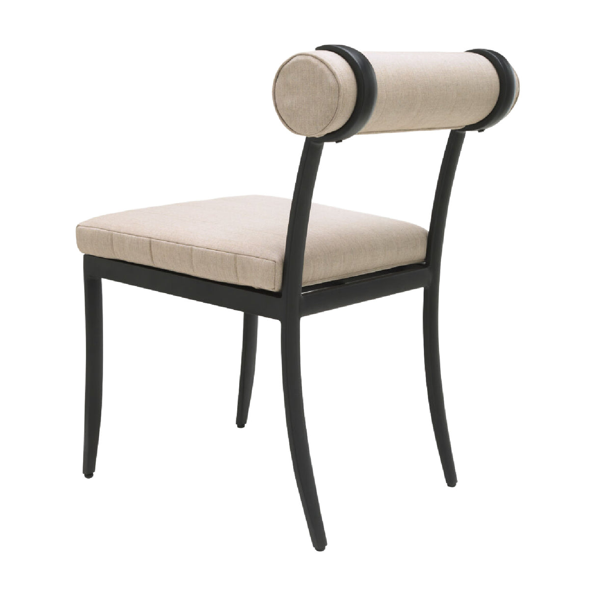 Modern European furniture - Black Aluminum Outdoor Dining Chairs (2) - www.oroa.com