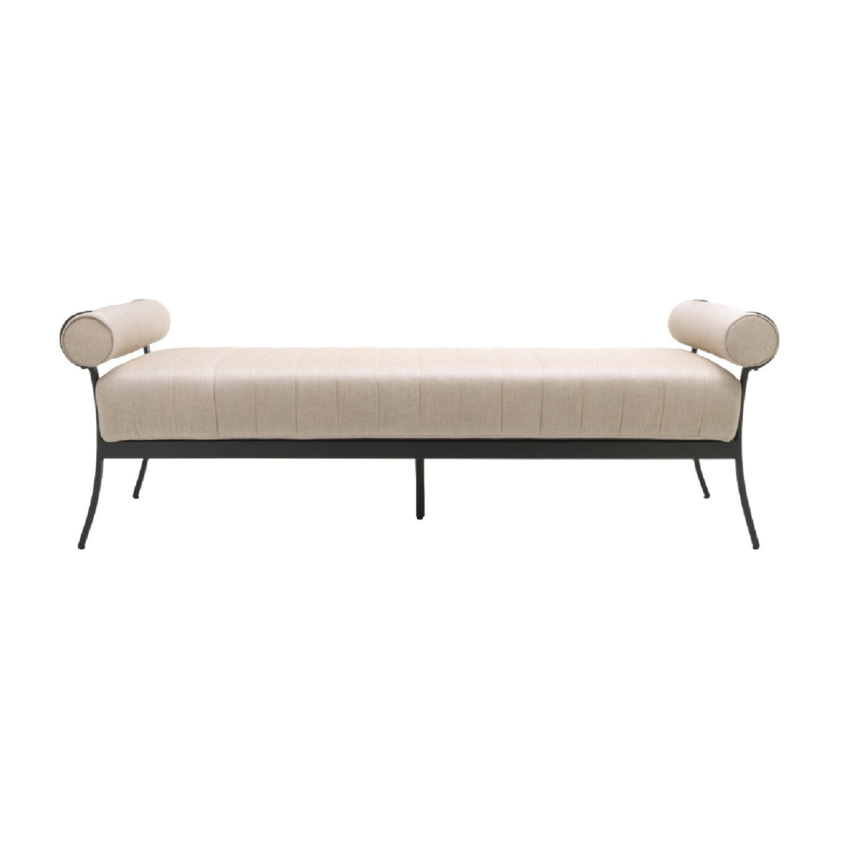 Modern European furniture - Black Aluminum Outdoor Bench - www.oroa.com