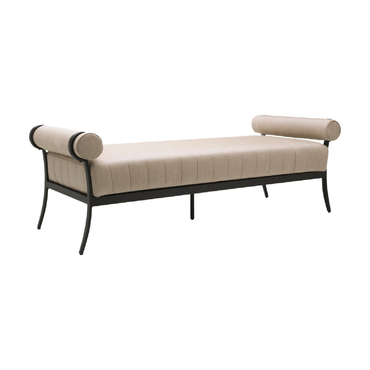 Modern European furniture - Black Aluminum Outdoor Bench - www.oroa.com
