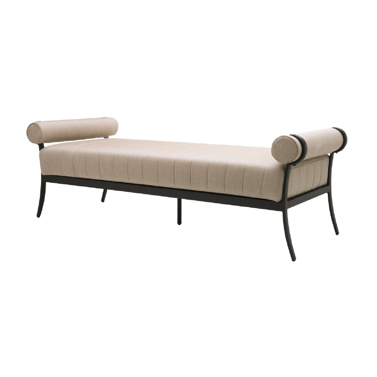Modern European furniture - Black Aluminum Outdoor Bench - www.oroa.com