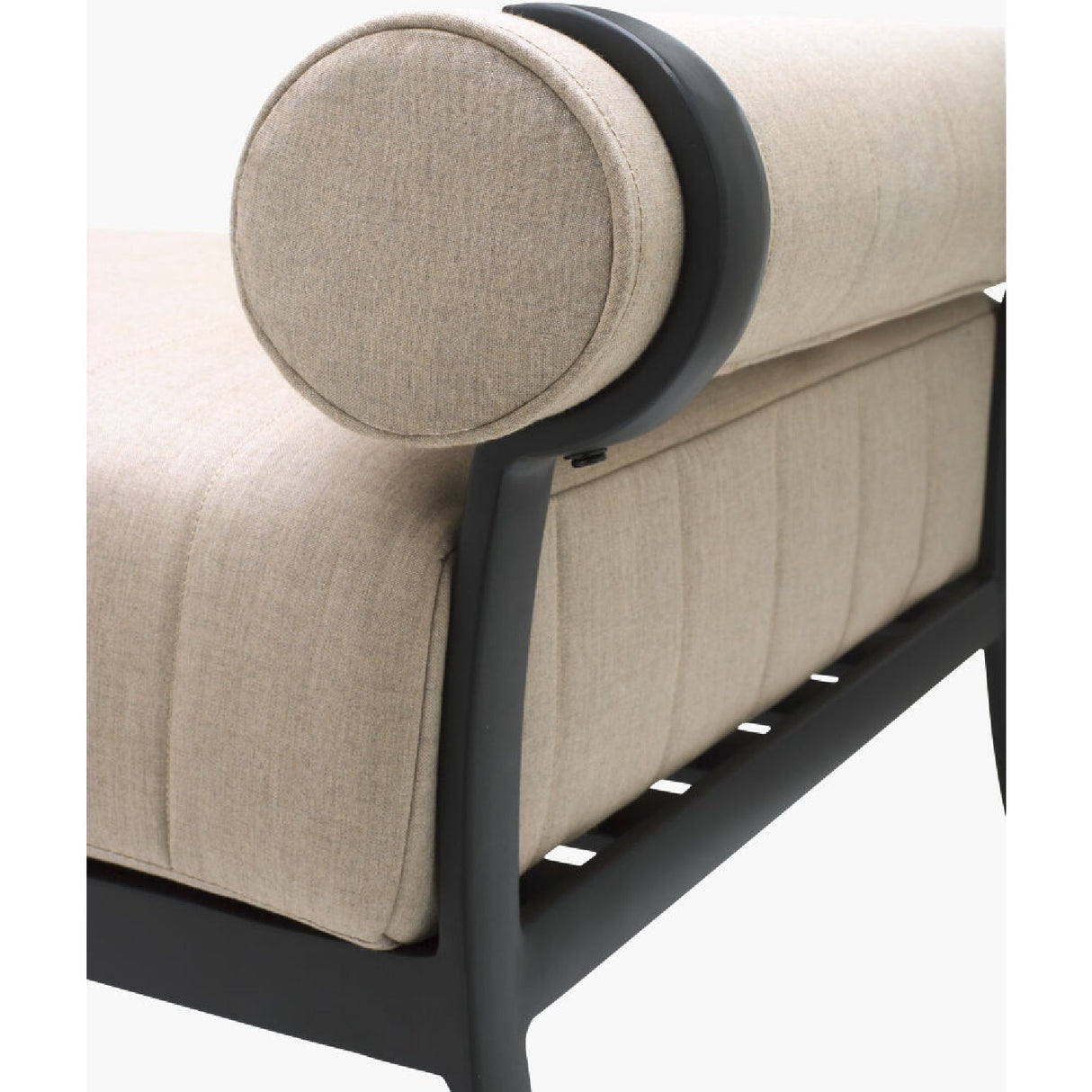 Modern European furniture - Black Aluminum Outdoor Bench - www.oroa.com