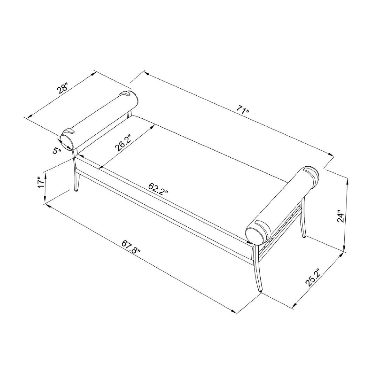 Modern European furniture - Black Aluminum Outdoor Bench - www.oroa.com