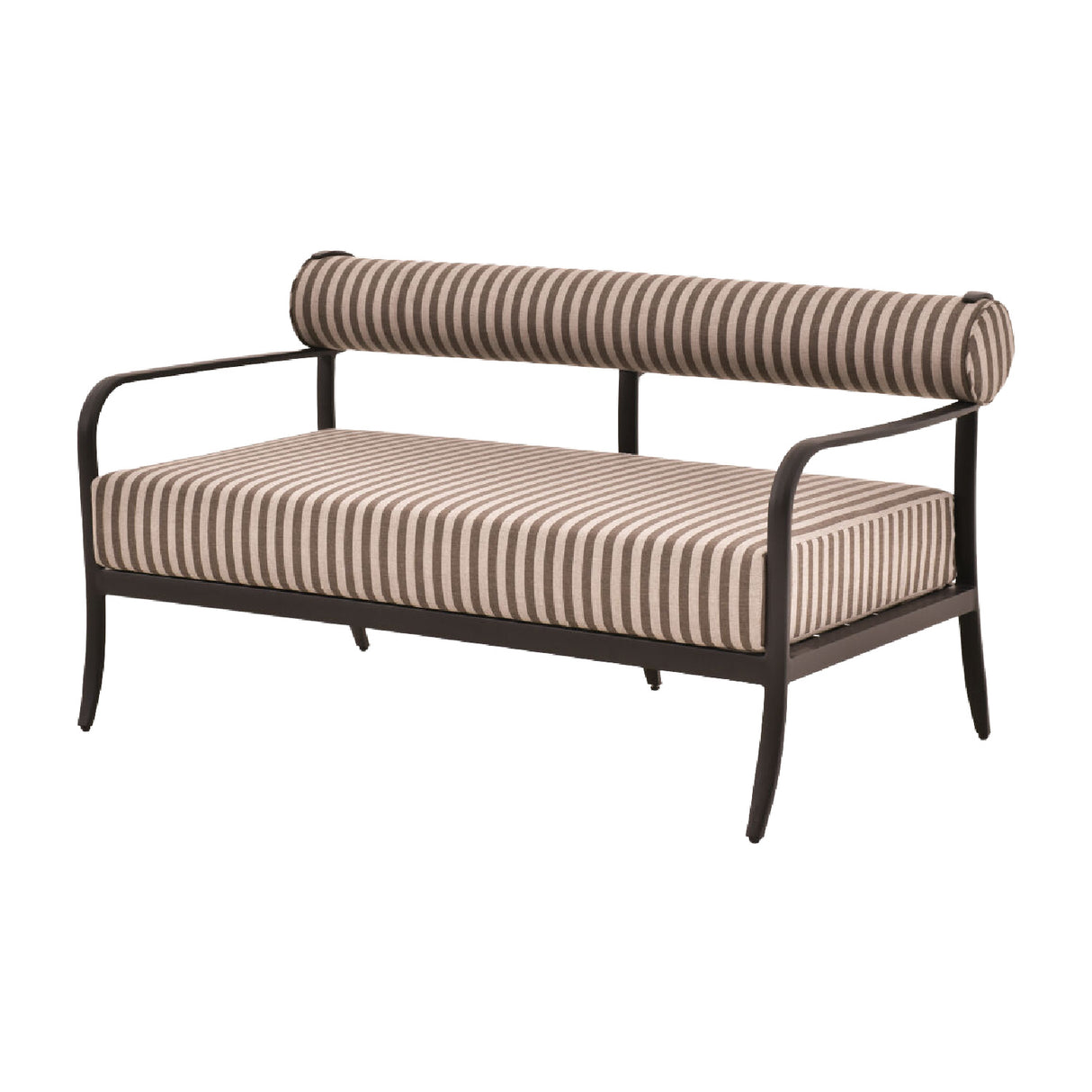Modern European furniture - Black Aluminum Outdoor Loveseat - www.oroa.com