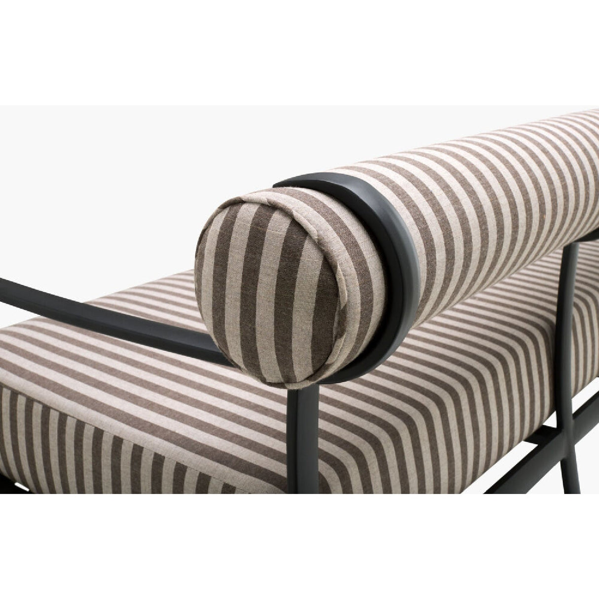 Modern European furniture - Black Aluminum Outdoor Sofa - www.oroa.com