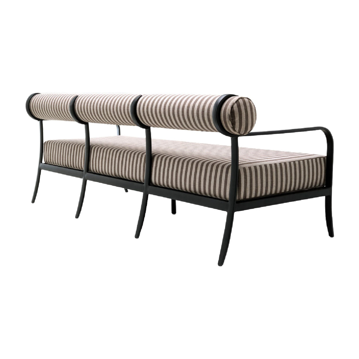 Modern European furniture - Black Aluminum Outdoor Sofa - www.oroa.com