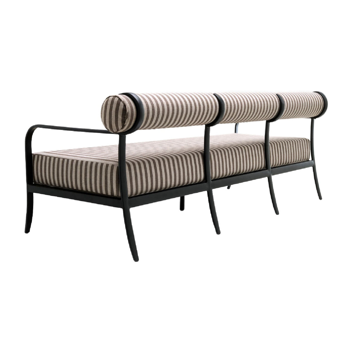Modern European furniture - Black Aluminum Outdoor Sofa - www.oroa.com