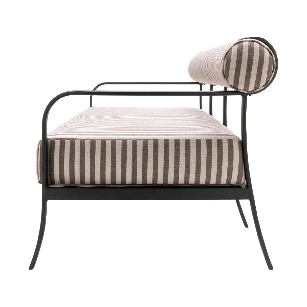 Modern European furniture - Black Aluminum Outdoor Sofa - www.oroa.com