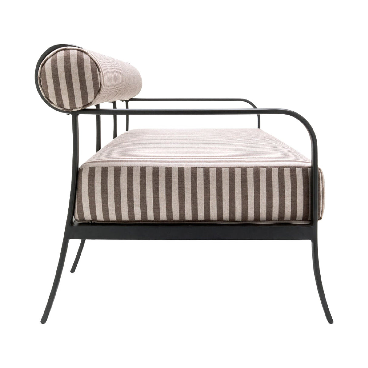 Modern European furniture - Black Aluminum Outdoor Sofa - www.oroa.com