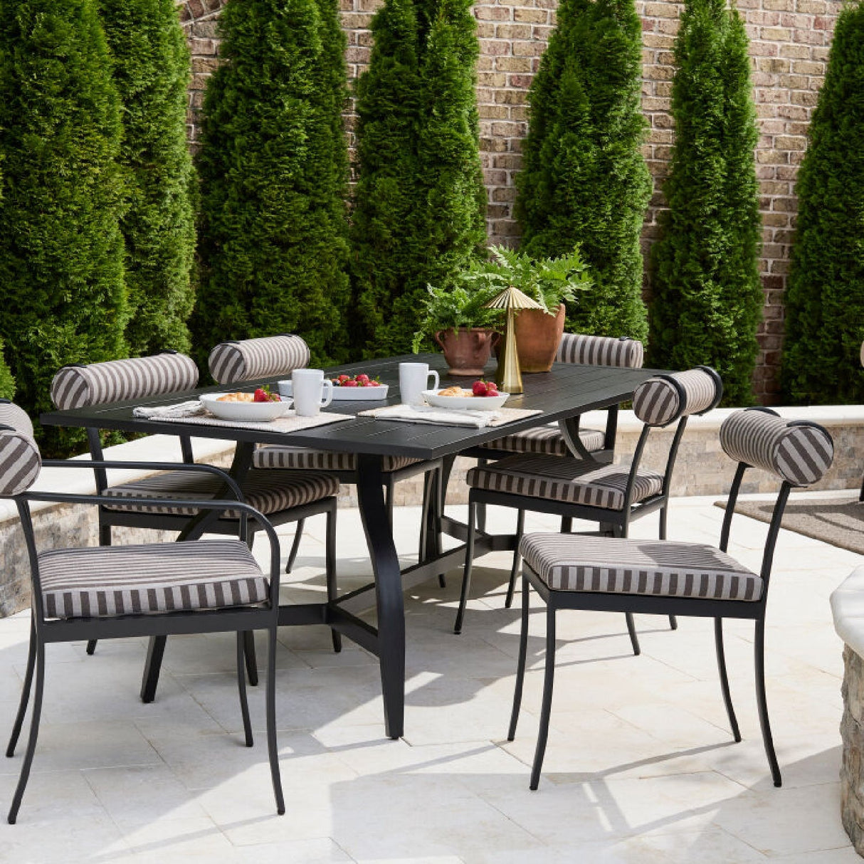 Modern European furniture - Black Aluminum Outdoor Dining Chair - www.oroa.com