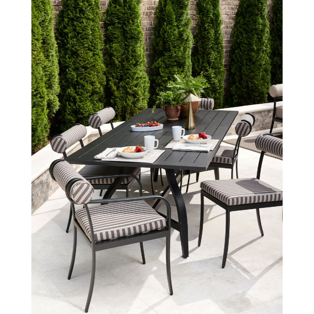 Modern European furniture - Black Aluminum Outdoor Dining Chair - www.oroa.com