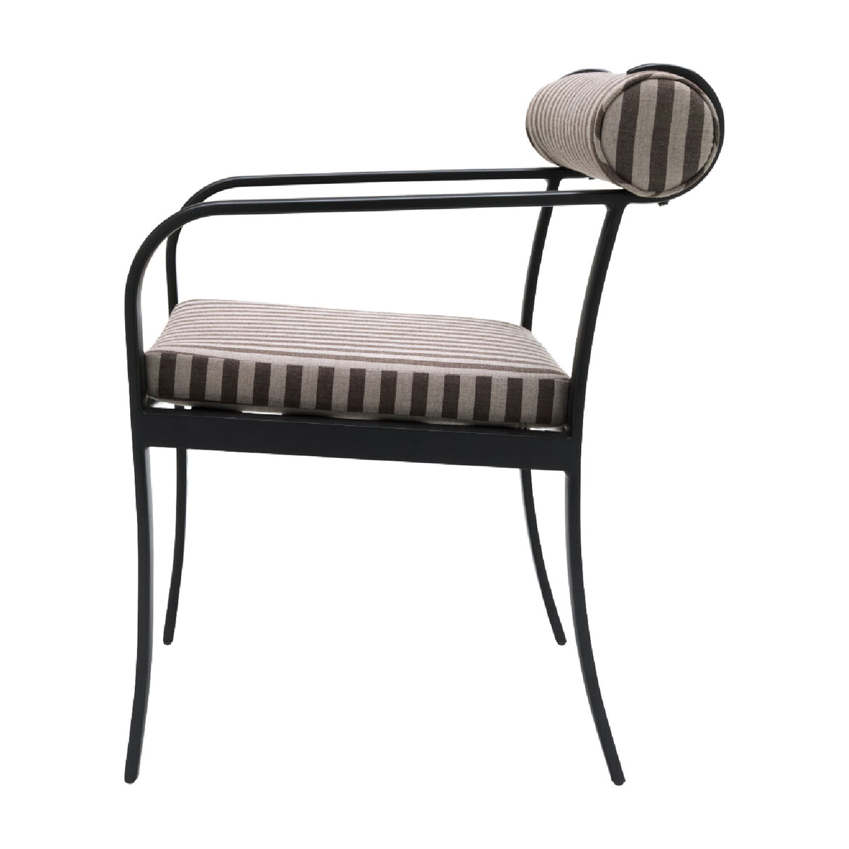 Modern European furniture - Black Aluminum Outdoor Dining Chair - www.oroa.com