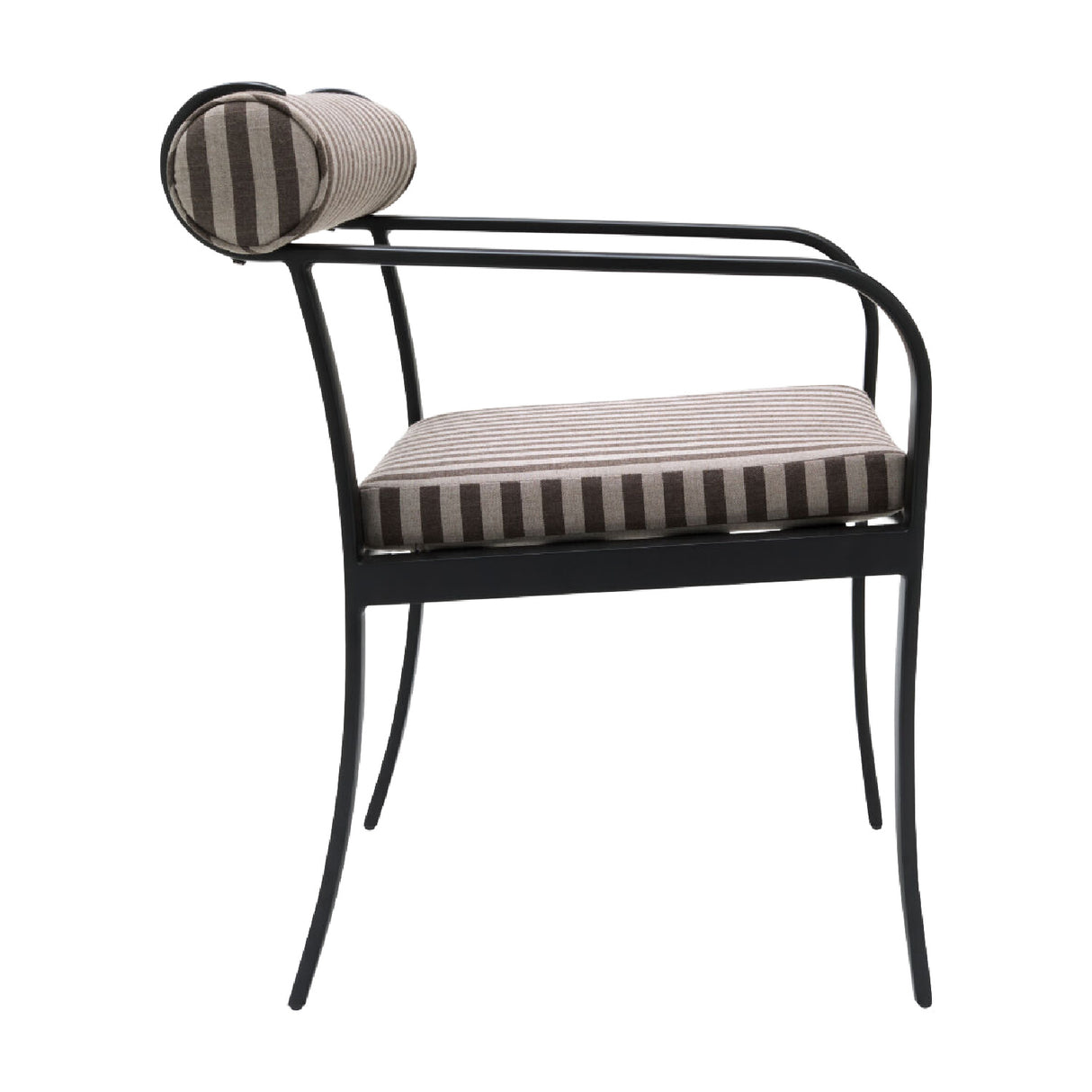 Modern European furniture - Black Aluminum Outdoor Dining Chair - www.oroa.com