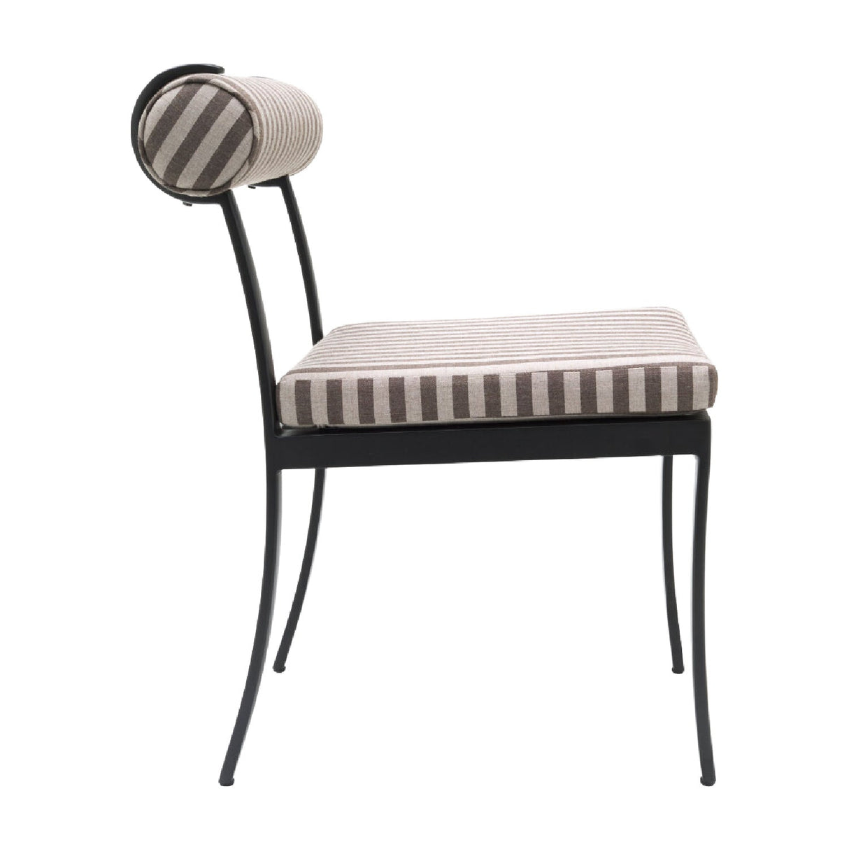 Modern European furniture - Black Aluminum Outdoor Dining Chairs (2) - www.oroa.com
