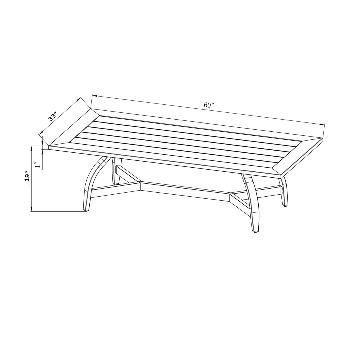 Modern European furniture - Black Aluminum Outdoor Coffee Table - www.oroa.com