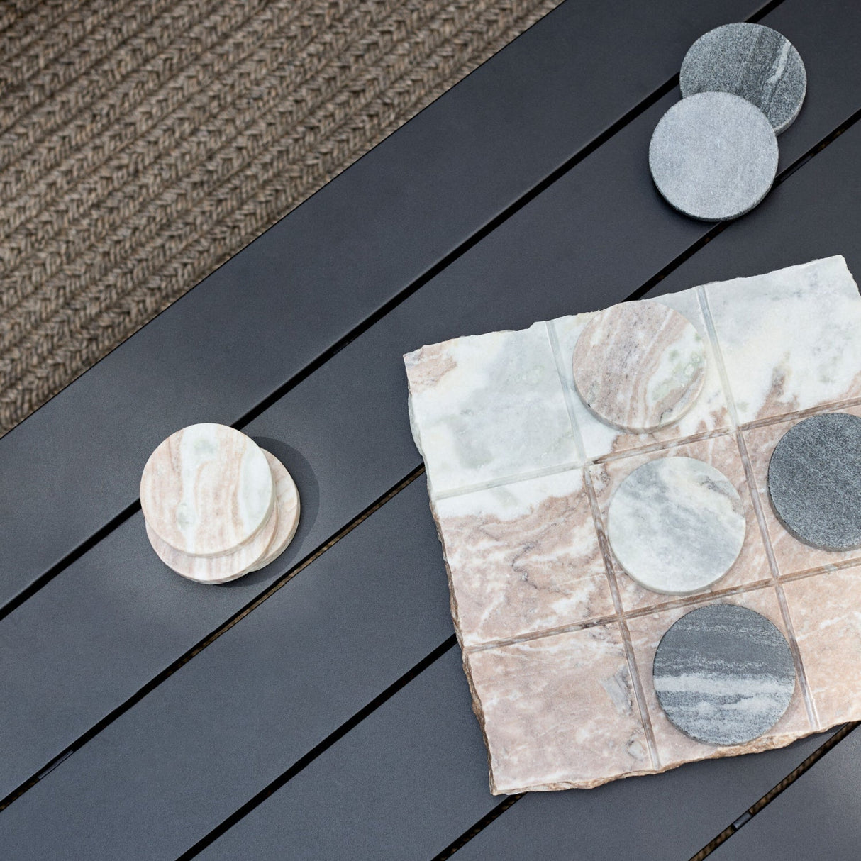 Modern European furniture - Black Aluminum Outdoor Coffee Table - www.oroa.com