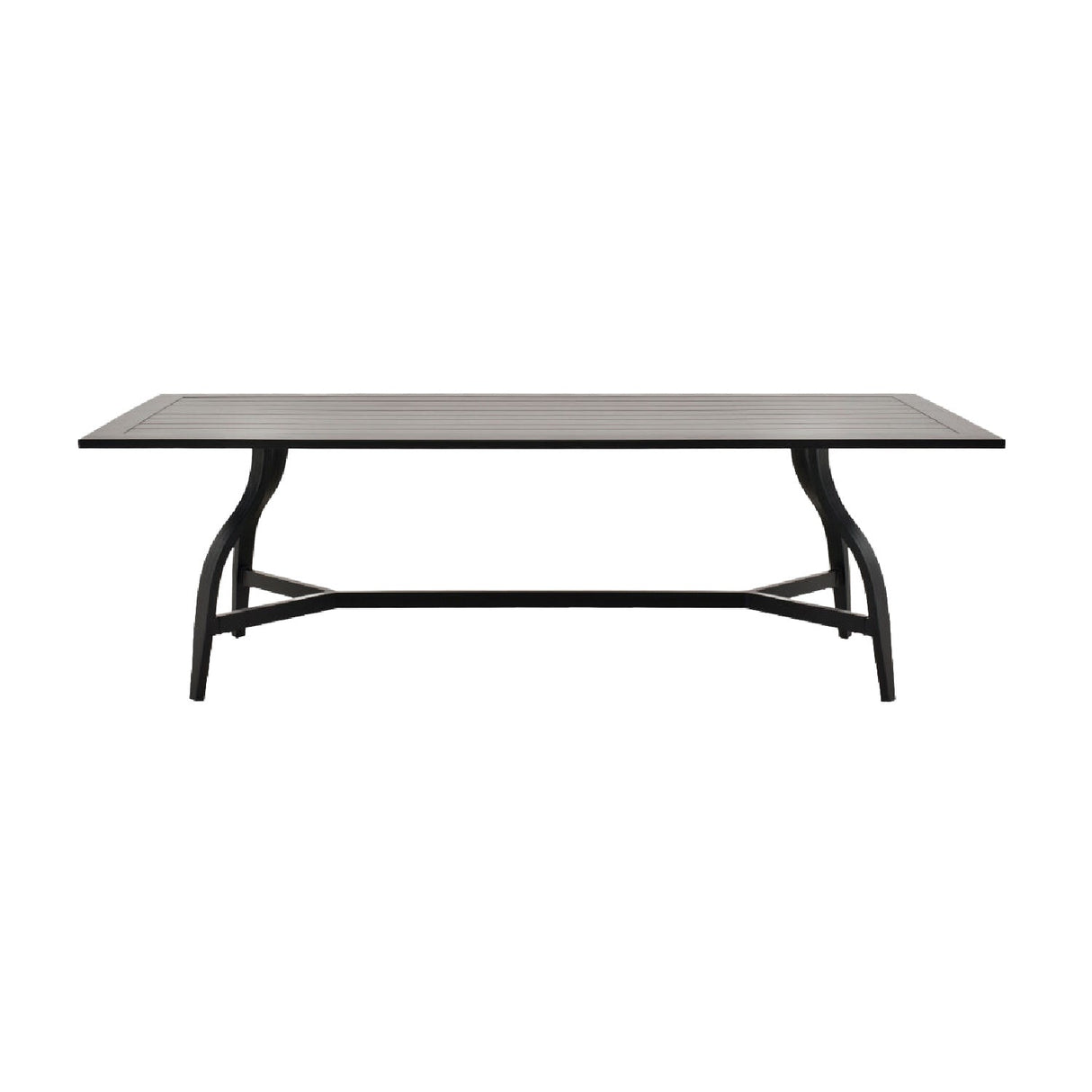 Modern European furniture - Black Aluminum Outdoor Dining Table - www.oroa.com