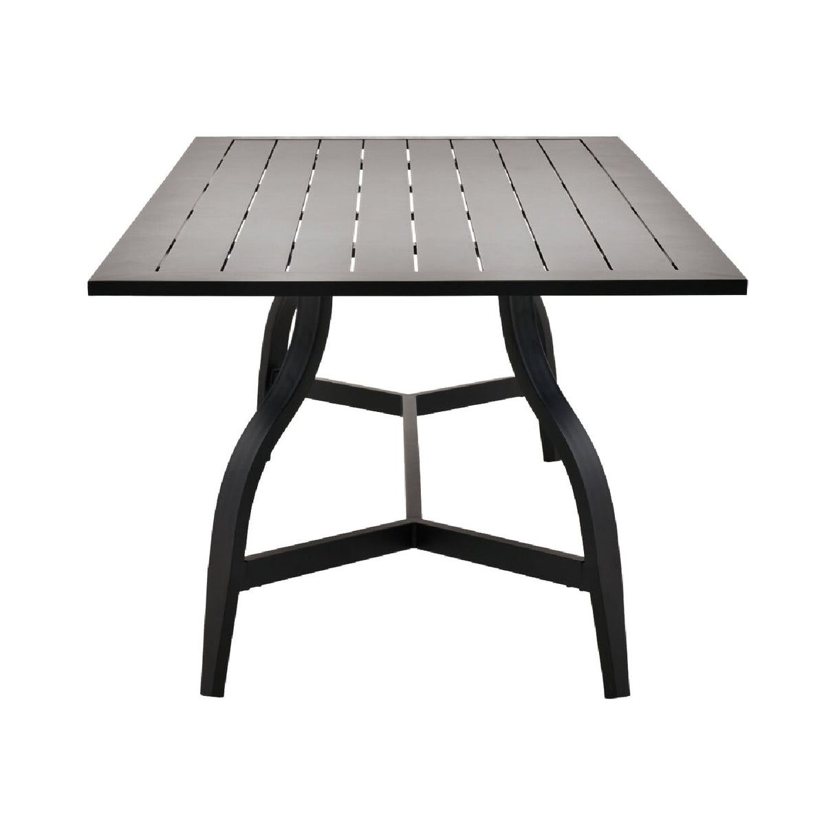Modern European furniture - Black Aluminum Outdoor Dining Table - www.oroa.com