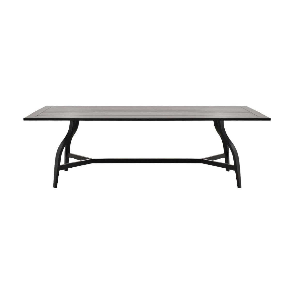 Modern European furniture - Black Aluminum Outdoor Dining Table - www.oroa.com