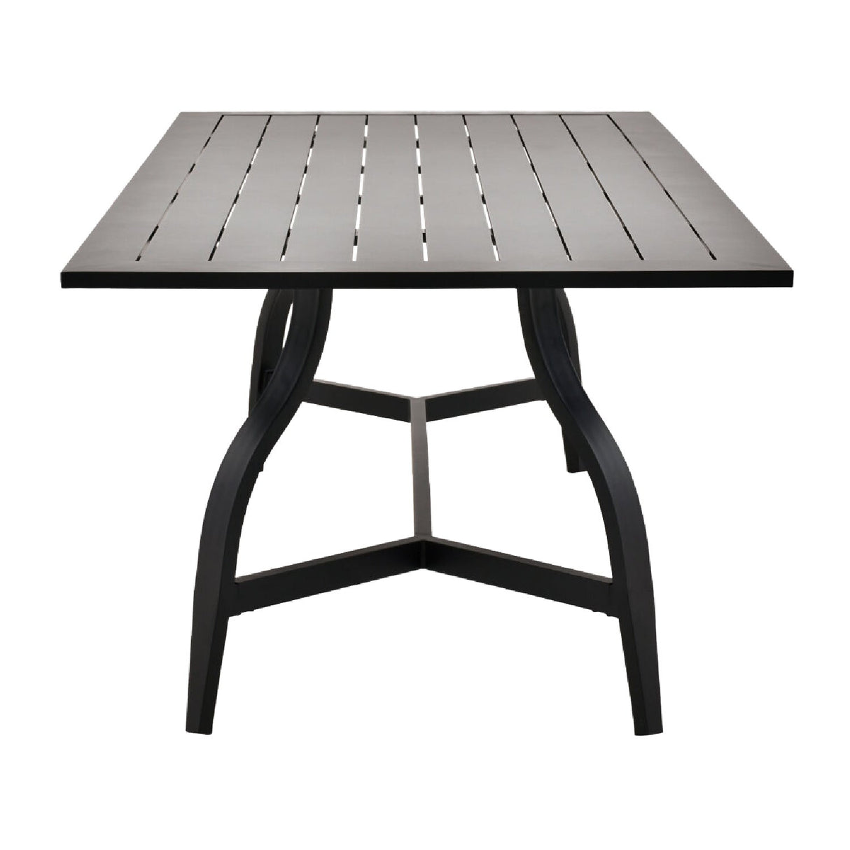 Modern European furniture - Black Aluminum Outdoor Dining Table - www.oroa.com