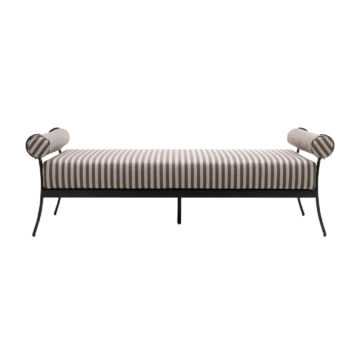 Modern European furniture - Black Aluminum Outdoor Bench - www.oroa.com