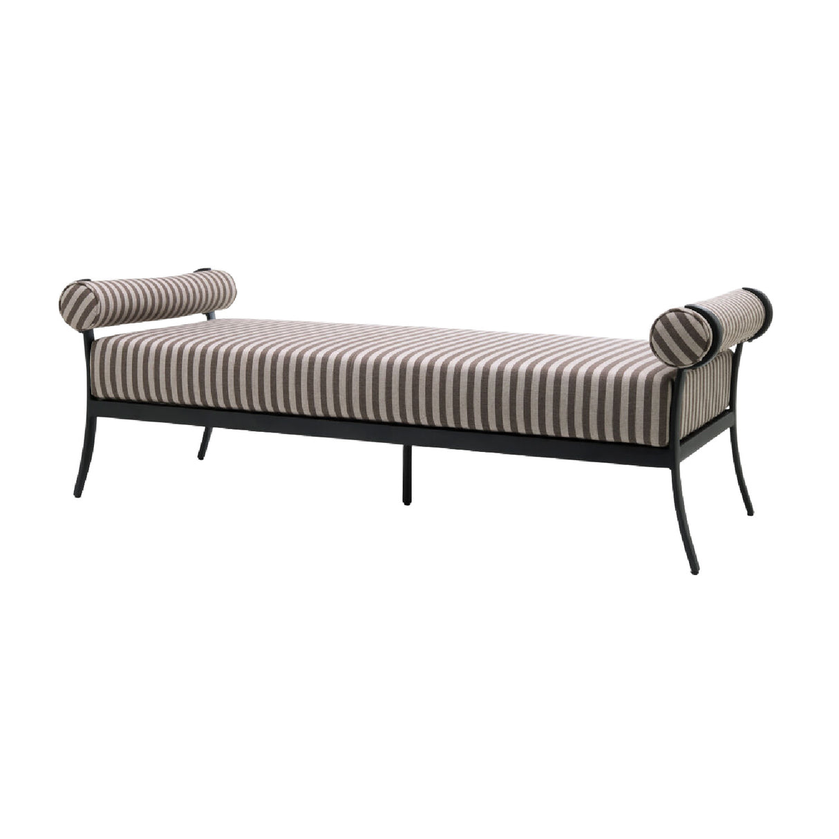 Modern European furniture - Black Aluminum Outdoor Bench - www.oroa.com