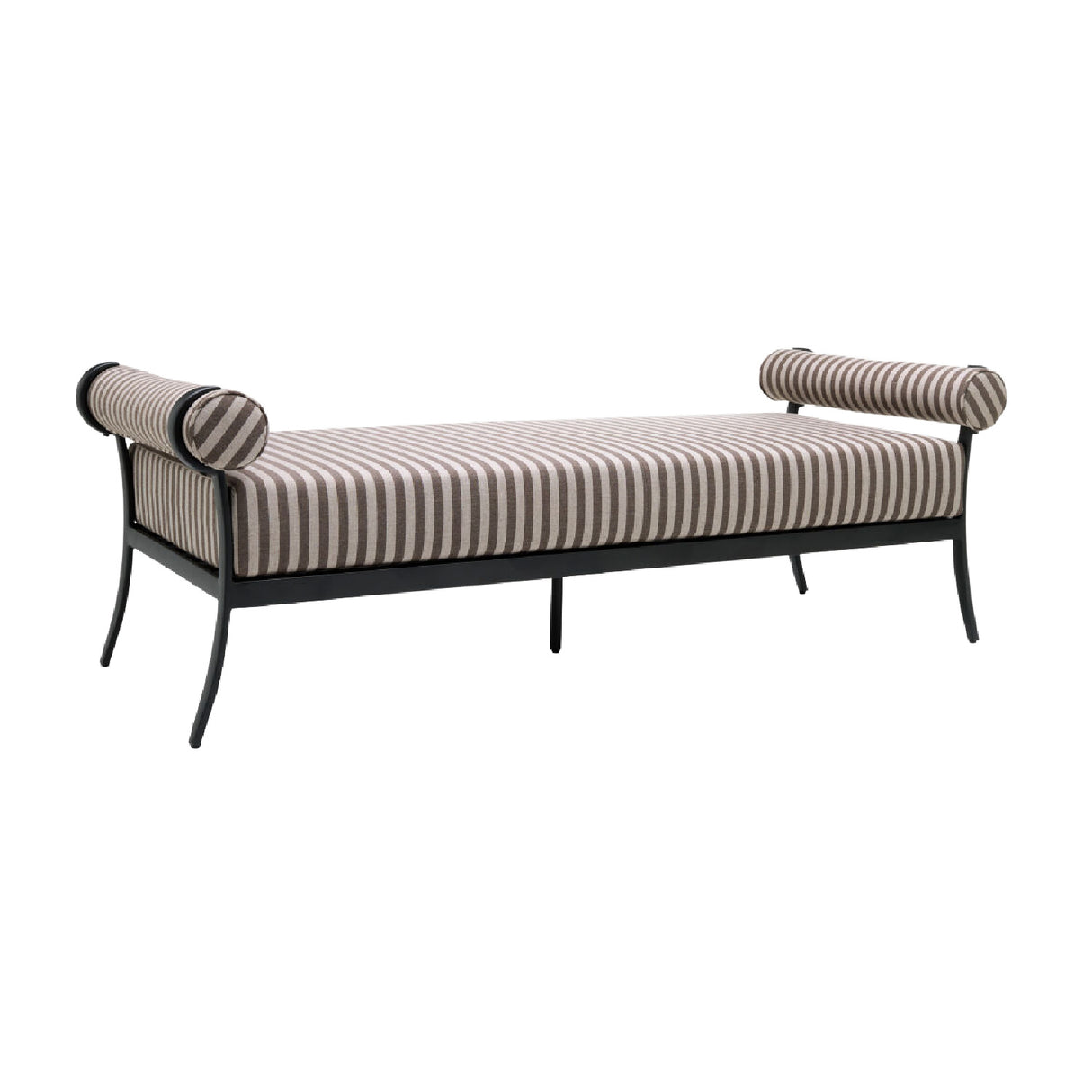 Modern European furniture - Black Aluminum Outdoor Bench - www.oroa.com